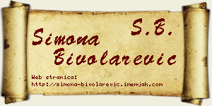 Simona Bivolarević vizit kartica